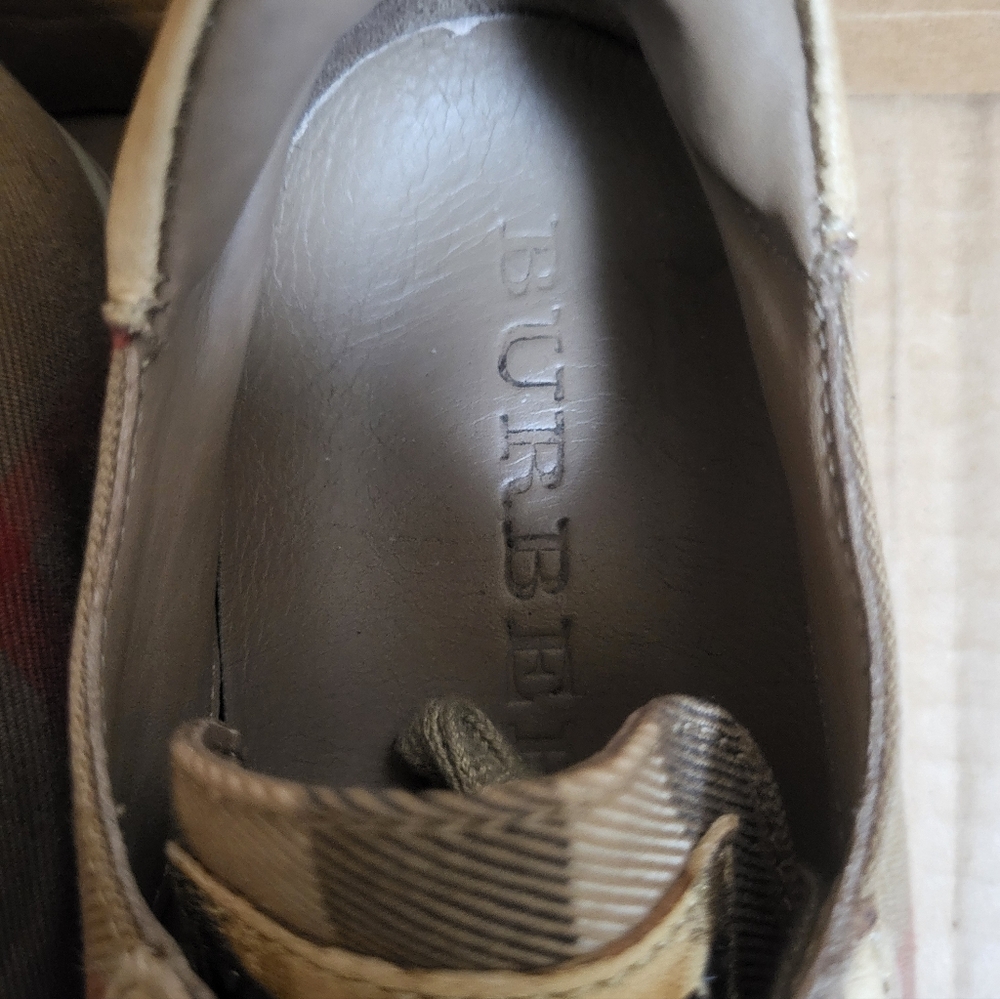 Burberry Hartfields House Check Low Top Sneaker Women Size 10 - Picture 8 of 13